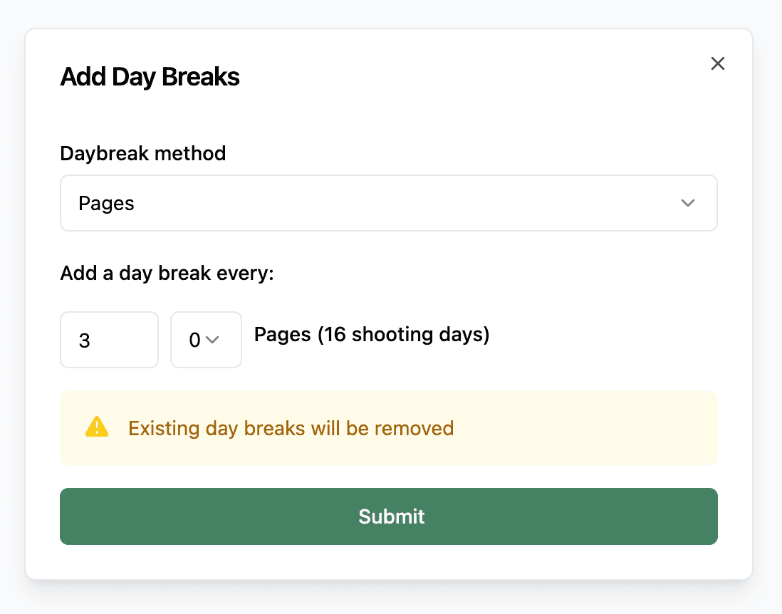 Daybreaks visualization