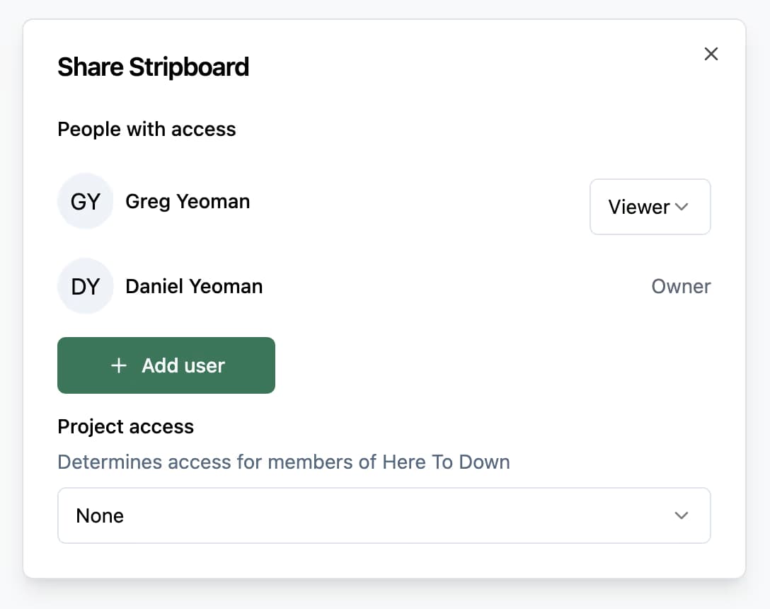 Easily share a stripboard with your team visualization