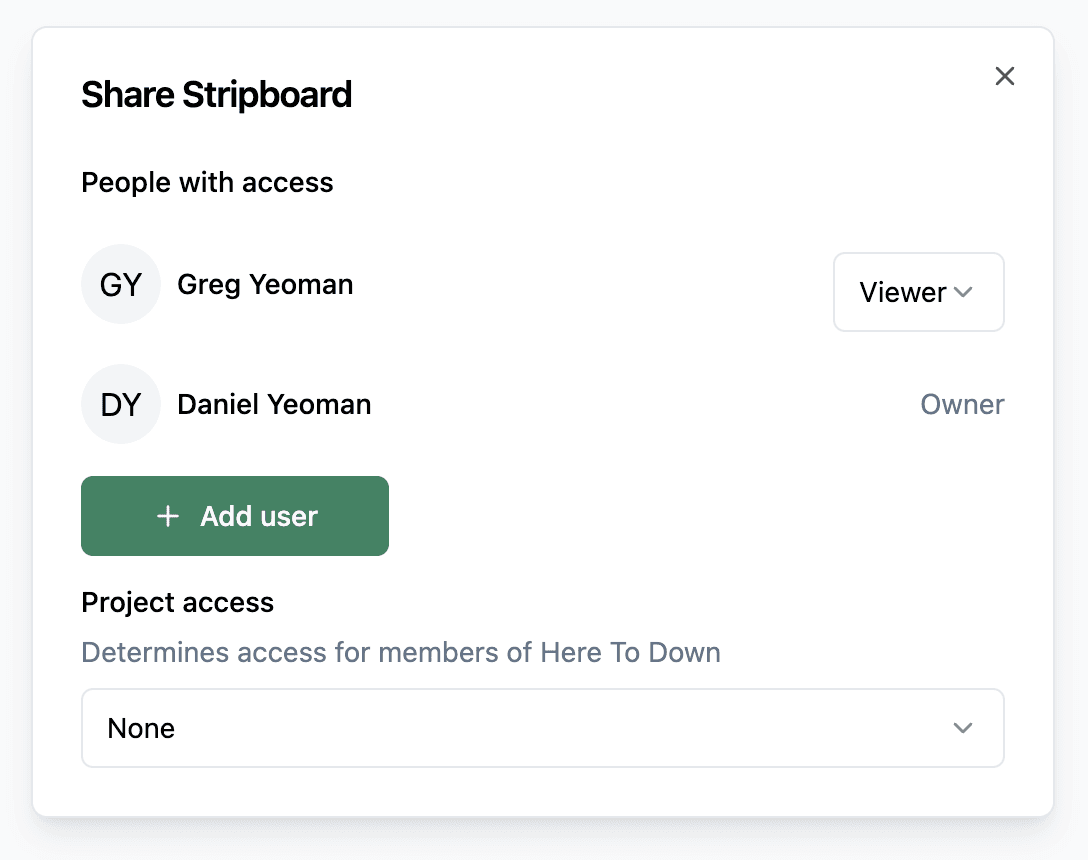 Easily share a stripboard with your team visualization